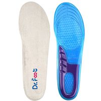 Dr. Foot's Sports Insoles, Gel Insoles for Shock Absorption, Heel Protection, Relieve Foot Pain, Heel Pain and Against Plantar Fasciitis for Men and Women (L | 8~13 US Men's, Purple+Blue)