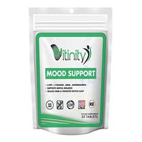 Mood Support - Natural Ayurvedic Ingredient Mood Booster - Stress & Anxiety Relief with 5-HTP & Ashwagandha - Improves Energy, Mental State, & Sleep - Natural Serotonin & Dopamine Kick Starter 30 Tabs