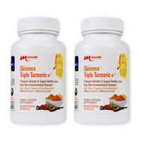 Okinawa Triple Turmeric +® | 3 Turmeric Varietals with Black Pepper to Aid Absorption. Promotes Joint Health and Flexibility with Sport, Training and Exercise Recovery. 120 Vegetarian Capsules.