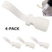 Lazy Shoe Helper, Shoe Horn Plastic Handhold Portable Shoe Lifting Helper Sock Slider for Elderly Pregnancy Disabled Fits All Shoes All Age (4-Pack, White)