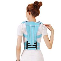 HIZLJJ Posture Corrector for Men and Women USA Designed Adjustable Upper Back Brace for Clavicle Support and Providing Pain Relief from Neck Back and Shoulder (Color : Blue, Size : L)
