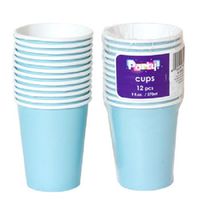 LIGHT BLUE Paper Party Cups, 9-oz., 12-ct. Packs