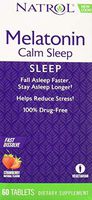 Natrol Advanced Melatonin Calm Sleep, Fast Dissolve Tablets, Strawberry flavor, 60 Count(Packaging May Vary)
