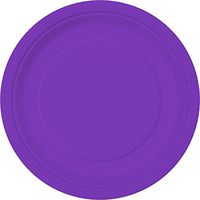 Unique Industries, Paper Plate, 16 Pieces - Neon Purple
