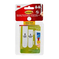 3M Picture Hanging Strips Medium/Large 8 Med Strips, 16 Lg Strips per Pack (17209-ES)
