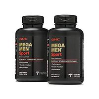 GNC Mega Men Sport Multivitamin, Twin Pack, 180 Caplets per Bottle, Increases Performance and Muscle Function