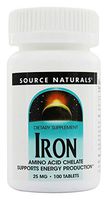 SOURCE NATURALS, Iron Chelate 25 mg - 100 tabs