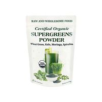 Supergreens Superfood Powder (Wheat Grass, Kale, Moringa, Spirulina), 34 Servings, Organic (6 oz)