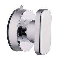 Home Hotel Bathroom Shower Toilet Suction Cup Glass Mirror Door Pull Knobs Handle White Silver - Silver