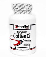 Norwegian Cod Liver Oil Concentrate (Emulsified Dry) 1000mg 200 Capsules ~ Renevitol