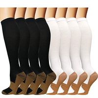 Copper Compression Socks For Men & Women(8 Pairs)- Best For Running,Athletic,Medical,Pregnancy and Travel -20-30mmHg