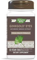 Nature's Way Ginkgold Eyes, Ginkgo, Bilberry, Zeaxanthin, Non-GMO Project Verified, Gluten Free, Vegetarian, 60 Vegetarian Capsules, Pack of 6