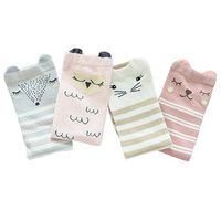 Finance Plan 4 Pairs Cotton Socks Cartoon Animal Baby Boys Girls Cute Winter Warm Tube Socks size S (Baby Girl's )