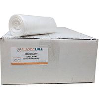 PlasticMill 7-10 Gallon Garbage Bags, High Density: Clear, 6 Micron, 24X24, 1000 Bags.