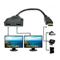Laz-Tipa - 1 PC 1080P HDMI Port Male to 2 Female 1 In 2 Out Splitter Cable Adapter Converter s0n80 P0.5