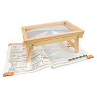 Reizen Foldable Hands Free Magnifier with Wooden Frame Table Stand