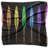 YGVDSE Scarf Rainbow Matches Square Hair Wrapping Square Scarfs