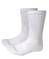 Men's Comfortable Diabetic Crew Socks White 3-pack,Size:10-13