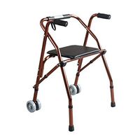 Drive Folding Walker Adjustable Height Walking Aids with Wheels and Sitting Board for Elderly Seniors, Handicap, Disabled Max 150kg(330 lbs)