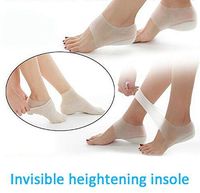 KingLivez Invisible Height Lift Heel Pad Sock Liners Increase Insole Pain Relieve 3cm for Women Men