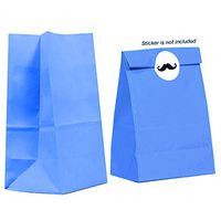 40CT Biodegradable, Food Safe Ink & Paper, Premium Quality Paper (Thicker), Paper Bag, Kraft Paper Sack, Goody Bags, Treat Sacks, Perfect for Party Filled with Small Favors (Medium, Turquoise)