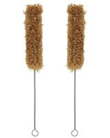 Bottle Cleaning Brush by Ram-Pro - Stainless Steel Small Cleaner Brushes Set to Clean Water Bottle, Essential Oil Bottles, Thermos Flasks, Glass Coffee, Wine, Beer, Whiskey Mug, Plastic Tube (2 Pack)