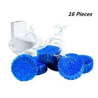 Pureblue 16 Pieces Antibacterial Blue Automatic Toilet Bowl Bathroom Cleaner Tablets, Drop in Tank