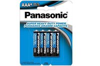 Panasonic 4330209432 AAA Heavy Duty Batteries (4 Card), Black (Pack of 16)