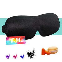 T.H. Eye Mask for Sleeping, Sleeping Mask, 3D Contoured Sleep Mask with Large Eye Cavities - Super Comfortable Sleep Aid Eye Mask Packed with Free Ear Plugs & Ear Plugs Case