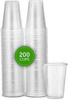 Plasticpro 7 oz Clear Plastic Disposable Drinking Cups [200 count]