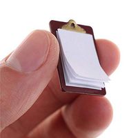 GSPet Mini Lovely Paper Clipboard Kids Dollhouse Toy House Miniature Accessories - Dark Brown