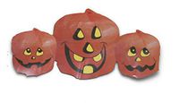 Pumpkin Jack-O-Lantern Lawn - Leaf Bag 3 Bags with Twist Ties Orange