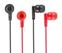 Vivitar V11388-2PK-RB Red & Black Earphone, 2 Pack