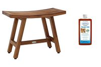 AquaTeak Patented 24" Asia Lotus Teak Shower Bench & AquaTeak Premium Teak Oil