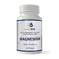 Health SiX Magnesium | Gold Standard Chelates from Albion Labs | 90 Tablets