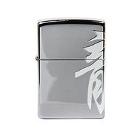 Zippo 3 Side Dragon Text Bk/Lighter/Made in USA/South Korea Version