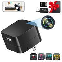 Wireless Hidden Camera Charger WiFi Nanny Cam HD 1080P Mini Camera USB Adapter Wall Charger with Motion Detection for Home Security