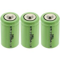 3x 2/3A 1600mAh 1.2V NIMH Rechargeable Button Top Batteries use with electric mopeds meters two radios