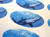 Minilabel Pack Of 30 Shark, Sea Life 51X25mm Oval Seal Labels, Stickers For Craft, Decoration, Gift Wrapping, Presents, Envelopes, Bags Or Cards