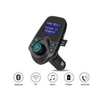 Actpe Bluetooth Car Kit Handsfree FM Transmitter Radio Adapter Receiver MP3 Music Player Dual USB Car Charger Support TF Card U Disk Player for iPhone Samsung Android Cell Phone/ Tablet