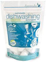 Grab Green Automatic Dishwashing Detergents Fragrance-Free Pre-Measured Concentrated Powder Pods 24 Loads - 3PC
