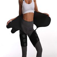 Ralukiia Neoprene Thigh Trimmer Trainer High Waist Thigh Shaper Butt Lifter Training Ultra Light Thigh Support Shapewear for Women (Black3, M)