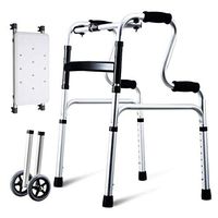 OUG Rehabilitation-Assisted Walking Frame, Lightweight and Portable Walking Aid, Thick Aluminum Alloy Rehabilitation Walking Frame, Suitable for Rehabilitation Personnel (with Wheels)