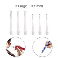 6 Pcs Ear Wax Removal Spoon Replacement (3 Large + 3 Small) - Diggers Tool for Ear Cleaning & Earwax Removing for Men Women Children