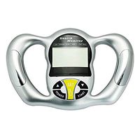 YHNUJMIK Electronic Body Fat Measuring Instrument, Body Fat Monitor Hand Held Body Mass Index with LCD Display Tester Analyzer BMI Fat Analysis (Sliver)