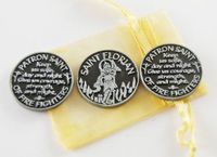 Set of 3 Saint Florian Pocket Tokens with Organza Bag