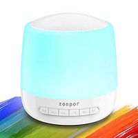 Sound Machine Baby with Night Light - USB Rechargeable White Noise Machine for Sleeping Kids Adult, Touch Control LED Nursery Bedside Lamp, Dimmable Warm White Light & Color Changing RGB, Timer