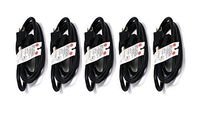 5 Pack 16AWG Power Extension Cord Cable, Black 10 Feet