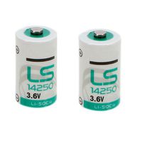2 Pack of 3.6V 1000mAh LS14250 LS 14250 1/2 AA 1/2AA Size Li-ion Battery - Non Rechargeable