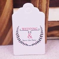 OBELLA BOUTIQUE 100 pcs Scalloped Kraft Paper Card/new style Tag/Wedding Favour Gift Tag Price Label with gift and part tags 5x3 cm